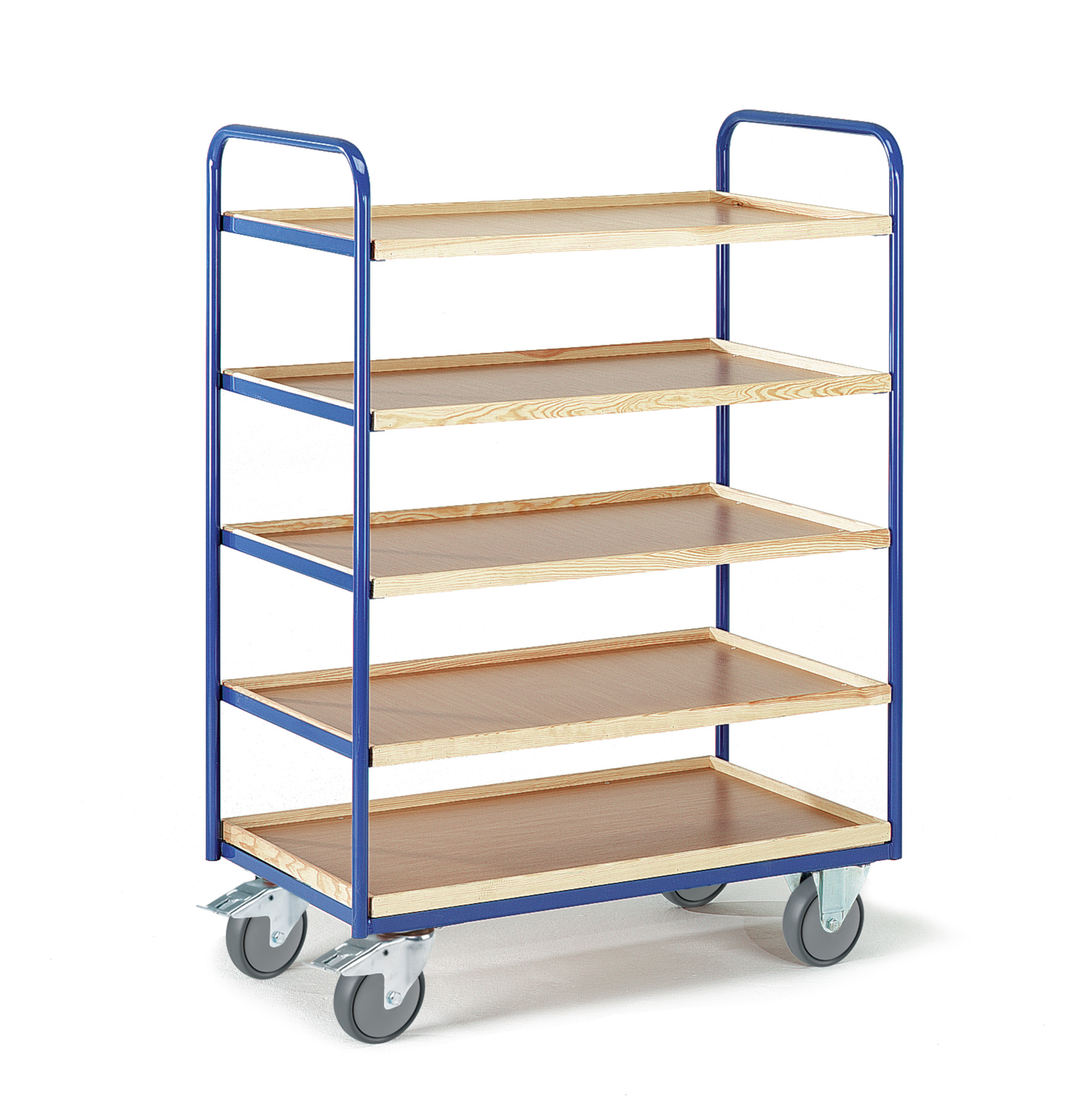 Chariot à étages avec 5 caisses